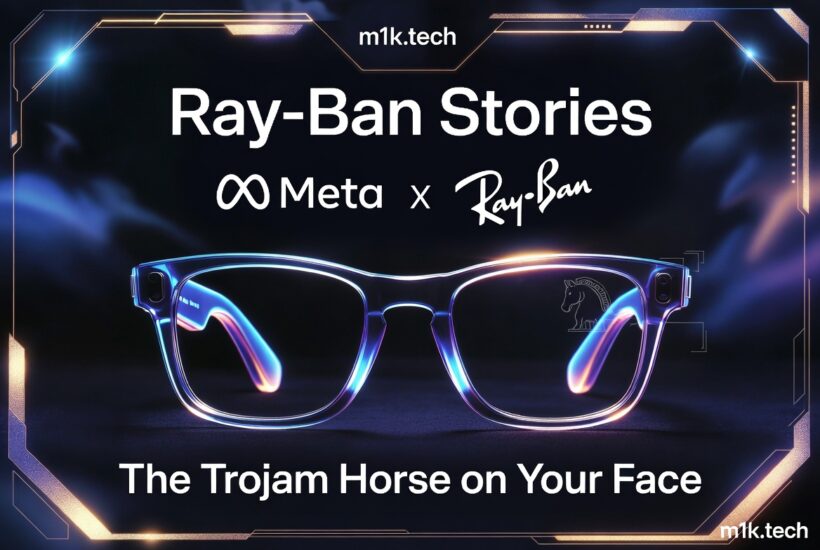 Ray-Ban Stories smart glasses in Wayfarer frame, the first Meta and EssilorLuxottica collaboration