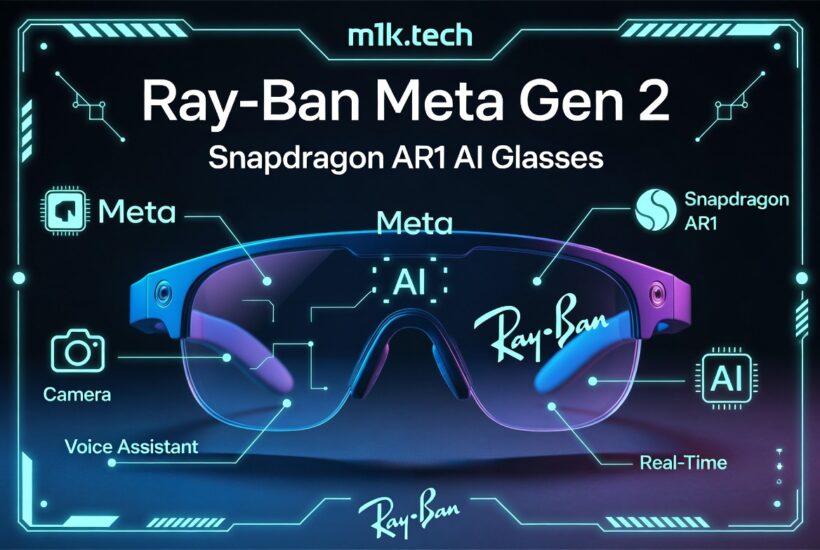 Ray-Ban Meta Gen 2 smart glasses with Snapdragon AR1 Gen 1 chip and Meta AI
