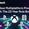 Xbox Multiplatform Pivot 2024: The 23-Year Rule Breaks — m1k.tech article cover featuring Xbox, PlayStation, Nintendo Switch, and PC logos