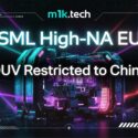 ASML High-NA EUV and DUV Restricted to China — m1k.tech article cover image with futuristic chip machinery illustration