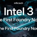Intel 3: The First Foundry Node — m1k.tech article header with a glowing circuit board illustration