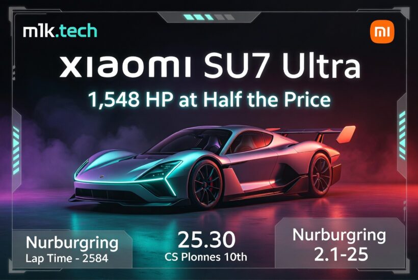 Xiaomi SU7 Ultra — 1,548 HP at Half the Price; Nurburgring lap time 2584, CS Plonnes 10th (25.30), Nurburgring 2.1–25