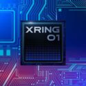 XRING 01 chip rendered over a colorful circuit board background