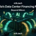 m1k.tech article cover: Nvidia's Data Center Financing Moat — Beyond Silicon, featuring Nvidia servers surrounded by glowing financial symbols
