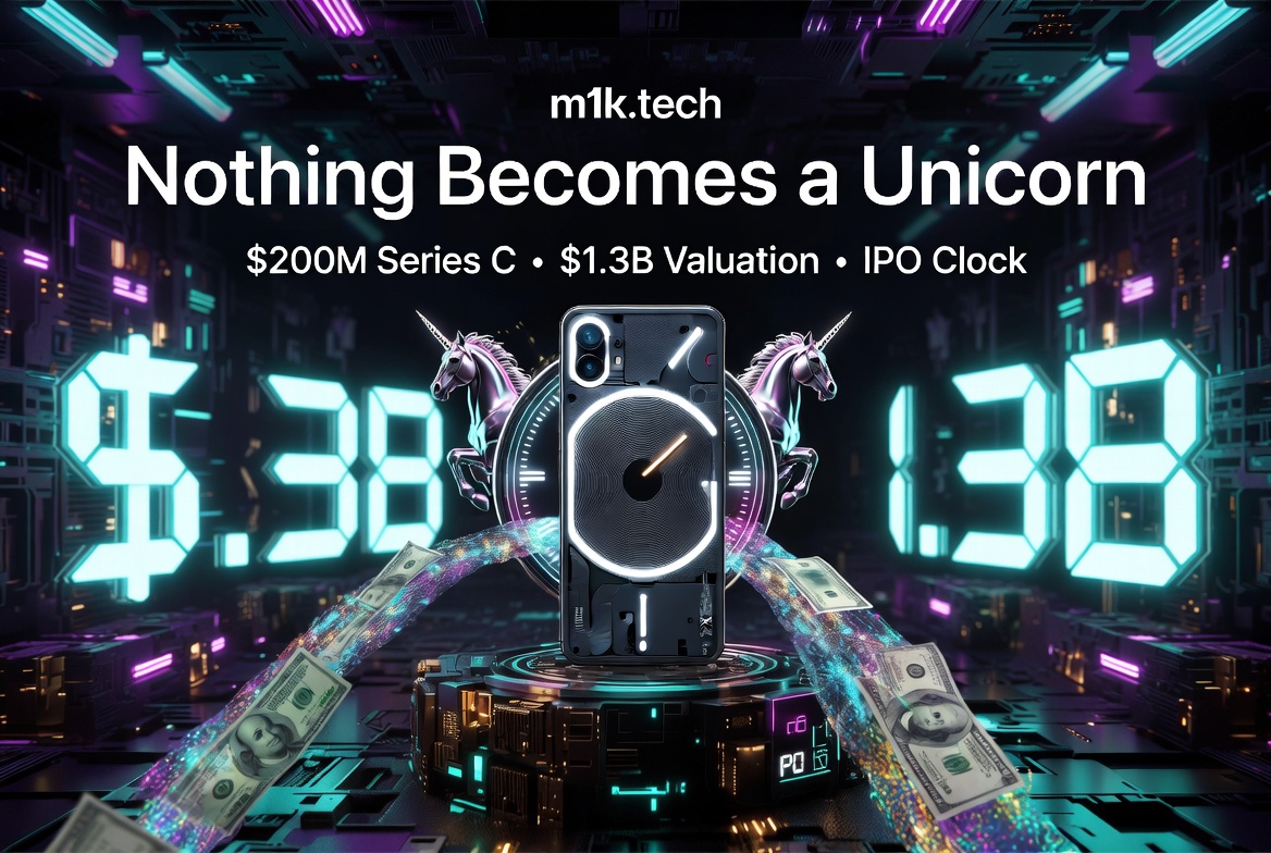 m1k.tech: Nothing Becomes a Unicorn — $200M Series C, $1.3B Valuation, IPO Clock