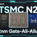 TSMC N2 2nm Gate-All-Around process node, featuring a chip die shot alongside an Intel 18A processor