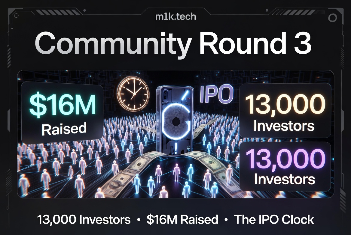 m1k.tech Community Round 3: $16M Raised, 13,000 Investors, The IPO Clock
