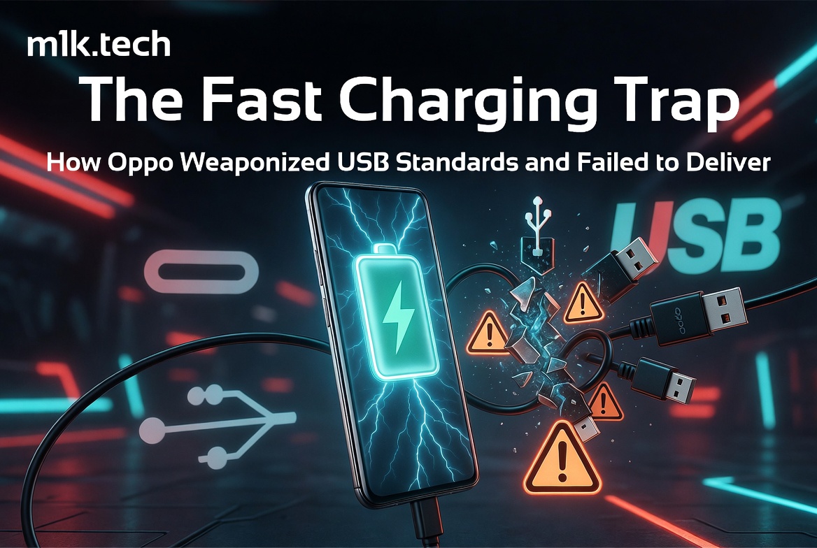 The Fast Charging Trap: How Oppo Weaponized USB Standards and Failed to Deliver — m1k.tech article cover