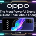 OPPO: The Most Powerful Brand You Don't Think About Enough — promotional graphic featuring an OPPO smartphone with a charging cable