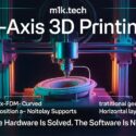 m1k.tech 5-Axis 3D Printing — The Hardware Is Solved. The Software Is Not. A 3D printer producing a curved ring-shaped object