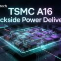 TSMC A16 Backside Power Delivery — m1k.tech article header with a glowing chip illustration