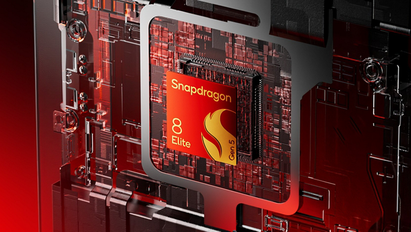 Snapdragon 8 Elite Gen 5 processor chip on a circuit board