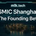 m1k.tech article cover: SMIC Shanghai – The Founding Bet, with a futuristic semiconductor fab illustration