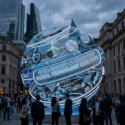 Illuminated globe sculpture highlighting open-source AI reshaping global technology ecosystem