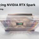 NVIDIA RTX Spark Superchip promotional image from Computex 2026, featuring the N1X chip with Grace CPU and Blackwell GPU over a glowing teal circuit-board backdrop