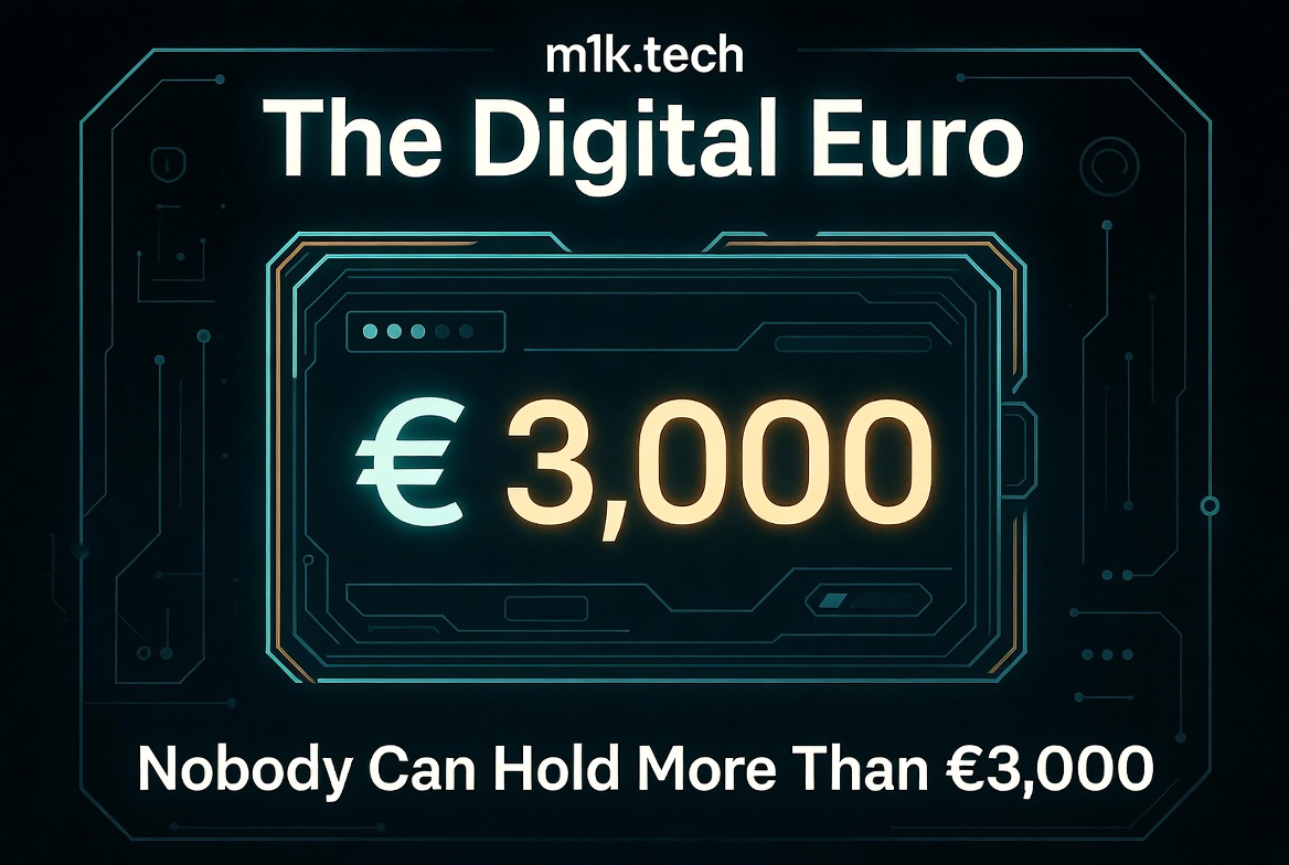 m1k.tech – The Digital Euro: Nobody Can Hold More Than €3,000