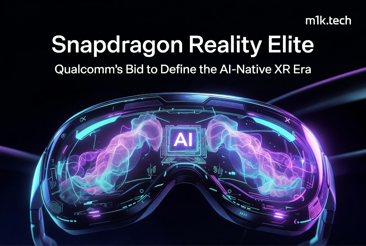 Snapdragon Reality Elite: Qualcomm's Bid to Define the AI-Native XR Era — futuristic XR headset with AI chip visualization