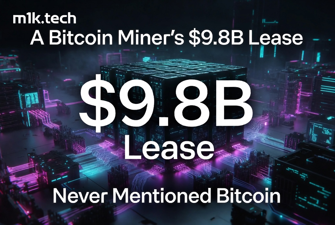 m1k.tech: A Bitcoin Miner's $9.8B Lease Never Mentioned Bitcoin