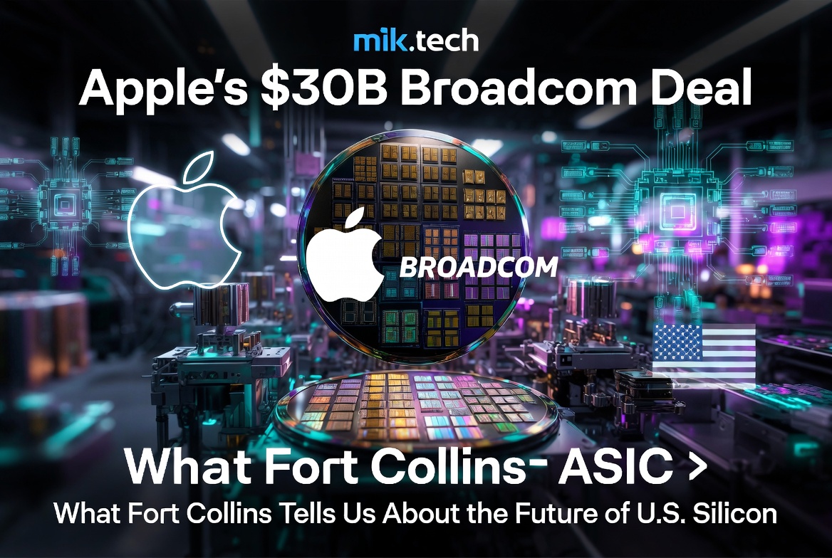 Apple's $30B Broadcom Deal: What Fort Collins Tells Us About the Future of U.S. Silicon — mik.tech article cover