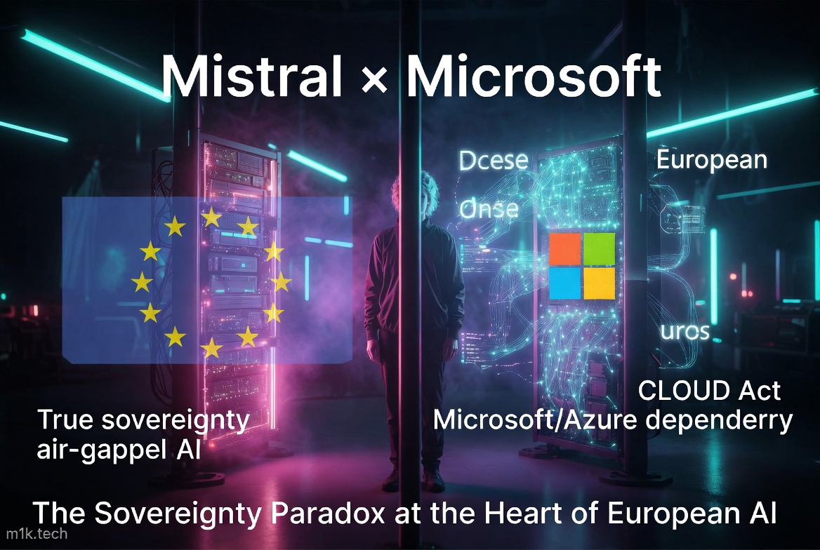 Mistral × Microsoft: The Sovereignty Paradox at the Heart of European AI — contrasting true sovereignty and air-gapped AI with CLOUD Act and Microsoft/Azure dependency
