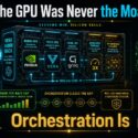Infographic: Vera Rubin Rack integrates Nvidia GPU, Vera CPU, Groq LPX, storage, and networking into one orchestrated system, versus a single commodity GPU device, showing 3x faster data access; headline: The GPU Was Never the Moat, Systems Win, Silicon Sells, Orchestration Is the advantage