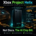 Infographic: Xbox Project Helix moves from discs to digital as AI chip and memory demand drives projected costs up 62% by 2027, fueled by AI training, hyperscaler demand, and sovereign AI initiatives increasing memory bandwidth needs 4.8x by 2028