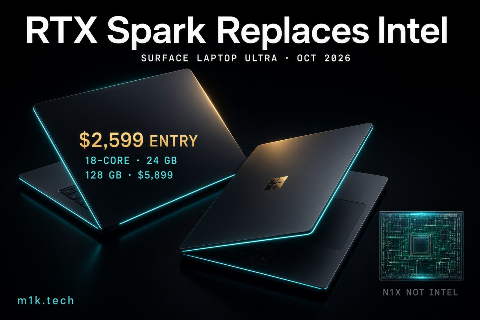 Surface Laptop Ultra: Nvidia RTX Spark Replaces Intel